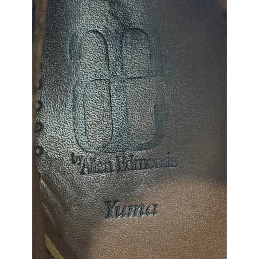 Allen Edmonds Yuma Brown Bison Leather Moc Toe Boots Mens 9 B Vibram 00269-2